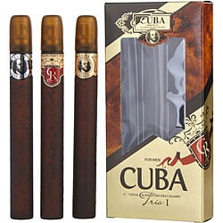 3 PIECE TRIO I WITH CUBA GOLD & VIP & ROYAL AND ALL ARE EDT SPRAY 1.17 OZ
