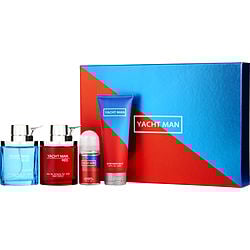 BLUE EDT SPRAY 3.4 OZ & RED EDT SPRAY 3.4 OZ & AFTERSHAVE BALM 5 OZ & DEODORANT STICK ROLL ON 1.7 OZ