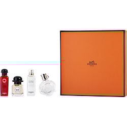 4 PIECE MINI VARIETY WITH UN JARDIN SUR LE NIL EDT 0.25 OZ & EAU DES MERVEILLES EDT 0.25 OZ & TWILLY D'HERMES EAU DE PARFUM 0.25 OZ & EAU DE RHUBARBE ECARLATE EAU DE COLOGNE 0.25 OZ