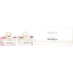 2 PIECE WOMENS MINI VARIETY WITH SIGNORINA EDP & SIGNORINA IN FIORE EDT AND BOTH ARE SPRAY 1 OZ