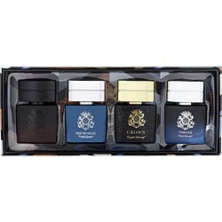 4 PIECE MENS VARIETY WITH ARMOUR & OXFORX BLEU & CROWN & THRONE AND ALL ARE EAU DE PARUM 0.68 OZ