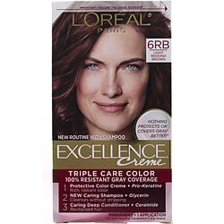 EXCELLENCE CREME PERMANENT HAIR COLOR - # 6RB LIGHT REDDISH BROWN