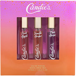 TRAVEL SPRAY TRIO WITH PINK AMBER & PINK APPLE & VANILLA AMBER AND ALL ARE EAU DE PARFUM SPRAY 0.5 OZ