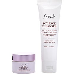Cleanse And Hydrate Duo Set: Soy Cleanser 50ml + Rose Face Cream 15ml --2pcs