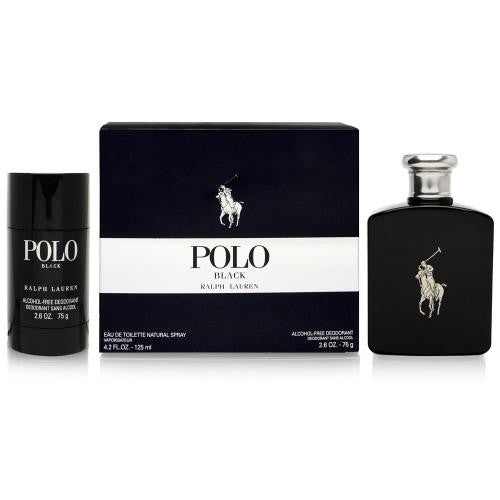 GIFT/SET POLO BLACK 2 PCS. 4.2 FL Perfume By RALPH LAUREN For MEN