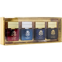 4 PIECE MENS VARIETY WITH LONDON & CROWN & OXFORD BLUE & CAMBRIDGE KNIGHT AND ALL ARE EDP 0.68 OZ