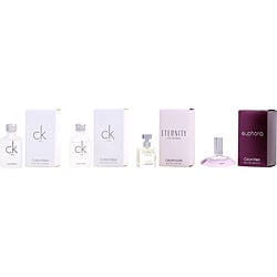 4 PIECE WOMENS MINI VARIETY WITH CK ONE EDT 0.33 OZ X 2 & ETERNITY EDP 0.17 OZ & EUPHORIA EDP 0.17 OZ AND ALL ARE MINIS
