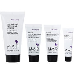 Discover Anti-Aging: Cleansing Lotion 60ml + Exfoliating Serum 14.7g + Glycolic Mask 14.7g + Retinol Eye Serum 7.3g --4pcs