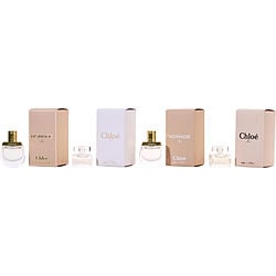 4 PIECE WOMENS VARIETY NOMADE EAU DE PARFUM & CHLOE ROSE TANGERINE EDT & CHLOE EAU DE PARFUM & NOMADE EDT AND ALL 0.16 OZ MINIS