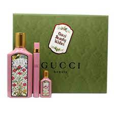 GIFT/SET GUCCI FLORA GORGEOUS GARDENIA 3PC  3.4 EDP SPRAY  10 ML EDP SPRAY  5ML EDP FOR WOMEN. DESIGNER:GUCC Perfume By GUCCI For WOMEN