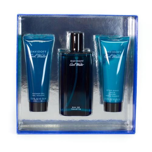 GIFT/SET COOL WATER 3 PCS.  4.2 FL Perfume By DAVIDOFF For M