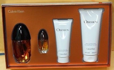 GIFT/SET OBSESSION 4PCS.(3.3 EDP SPRAY +.6. Perfume By CALVIN KLEIN For WOMEN