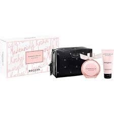ROCHAS MADEMOISELLE (W) 3PC SET: 90ML EDP SPRAY + 100ML B/L + TOILETRY POUCH (SOFT BOX REF#RC012C17) FOR WOMEN. Perfume By ROCHAS For Women