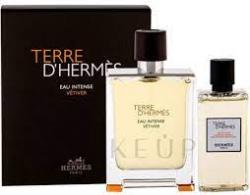 HERMES TERRE D(HERMES EAU INTENSE VETIVER (M) 2PC SET: 100ML EDP SPRAY + 80ML S/G (TRAVEL SET) - LFP FOR MEN. Perfume By HERMES For Men