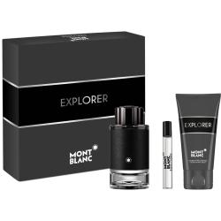 GIFT/SET MONT BLANC EXPLORER 3 PC : 3.3  EDP + 0.25 EDP MINI + 3.3 SHOWER GEL FOR MEN. DESIGNER:MONT BLAN Perfume By MONT BLANC For MEN